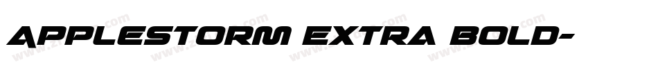 AppleStorm Extra Bold字体转换